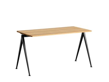 Pyramid Table 01 L 140 x B 65 x H 74 cm|Eiche klar lackiert|Stahl pulverbeschichtet schwarz