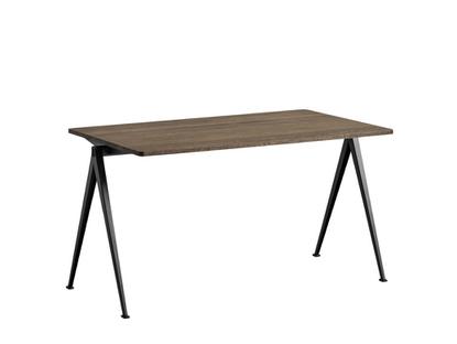 Pyramid Table 01 L 140 x B 75 x H 74 cm|Eiche geräuchert|Stahl pulverbeschichtet schwarz