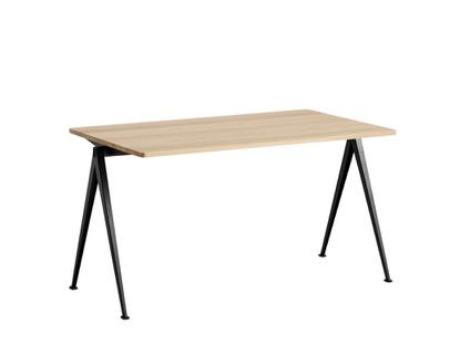 Pyramid Table 01 L 140 x B 75 x H 74 cm|Eiche matt lackiert|Stahl pulverbeschichtet schwarz