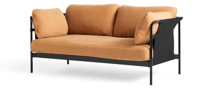Can Sofa 2.0 Zweisitzer|Stoff Linara 142 - Kork|Schwarz