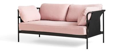Can Sofa 2.0 Zweisitzer|Stoff Linara 415 - Rosa|Schwarz