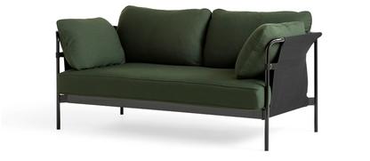 Can Sofa 2.0 Zweisitzer|Stoff Steelcut 975 - Tanne|Schwarz