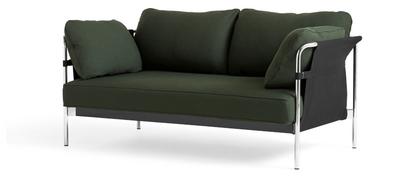 Can Sofa 2.0 Zweisitzer|Stoff Steelcut 975 - Tanne|Chrom