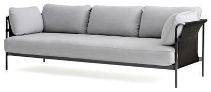 Can Sofa 2.0 Dreisitzer|Stoff Surface by HAY 120 - Hellgrau|Schwarz