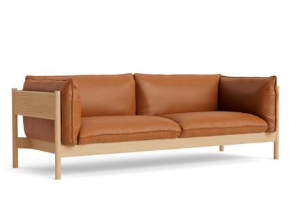 Arbour Sofa Leder Nevada 2488 - cognac|Eiche geölt und gewachst