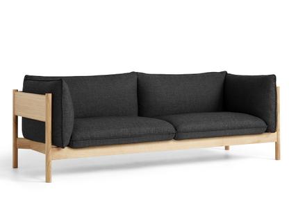 Arbour Sofa Re-wool 198 - schwarz/natur|Eiche geölt und gewachst