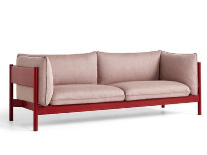 Arbour Sofa Re-wool 648 - blassrosa/natur|Buche weinrot lackiert