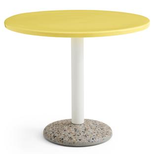 Ceramic Table Bright yellow ceramic|Ø 90 cm