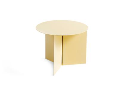 Slit Table Steel|H 35,5 x Ø 45 cm|Light yellow powder coated