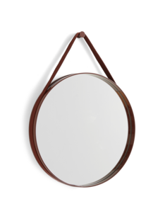 Strap Mirror No 2 ø 50 cm|Dunkelbraun