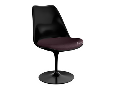 Saarinen Tulip Stuhl drehbar|Sitzkissen|schwarz|Plum (Eva 119)