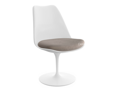 Saarinen Tulip Stuhl nicht drehbar|Sitzkissen|weiß|Beige (Eva 177)