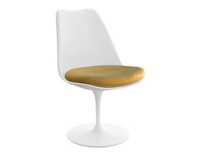 Saarinen Tulip Stuhl drehbar|Sitzkissen|weiß|Gold (Eva 154)