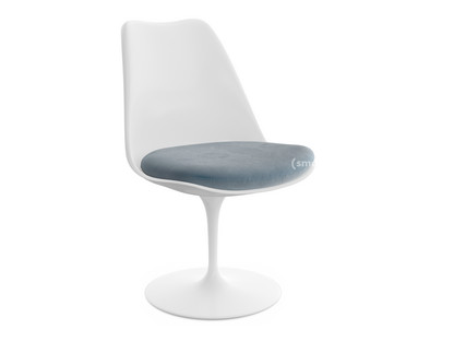 Saarinen Tulip Stuhl nicht drehbar|Sitzkissen|weiß|Steel (Eva 172)