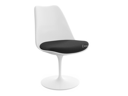 Saarinen Tulip Stuhl drehbar|Sitzkissen|weiß|Black (Tonus 128)