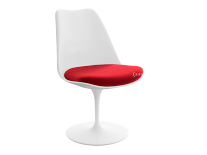 Saarinen Tulip Stuhl drehbar|Sitzkissen|weiß|Bright Red (Tonus 130)