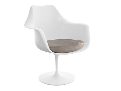 Saarinen Tulip Armlehnstuhl drehbar|Sitzkissen|weiß|Beige (Eva 177)