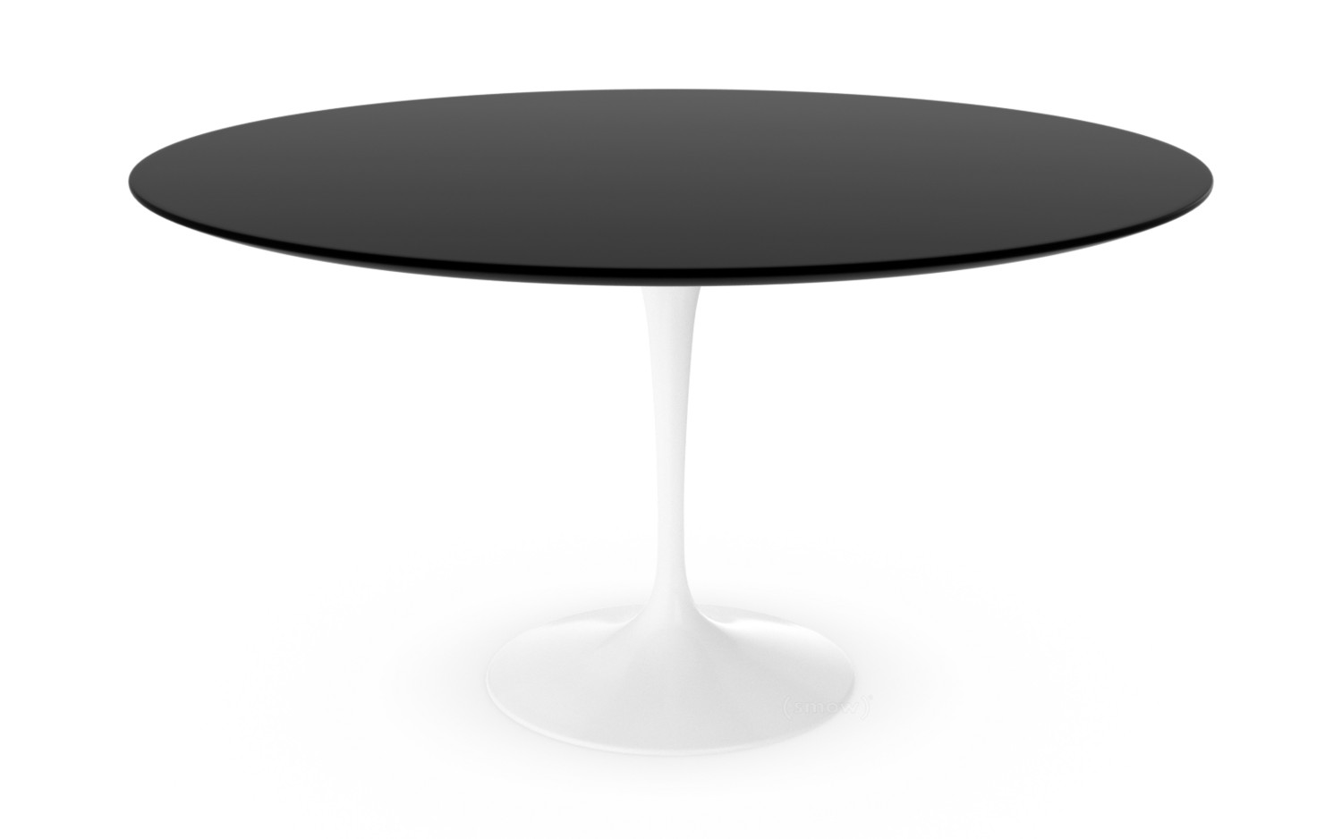 Knoll International Saarinen Esstisch Rund 137 Cm Weiss Laminat Schwarz Von Eero Saarinen 1955 1957 Designermobel Von Smow De