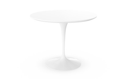 Saarinen Esstisch rund 91 cm|weiß|Laminat weiß