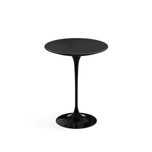 Saarinen Beistelltisch rund 41 cm|schwarz|Lack schwarz