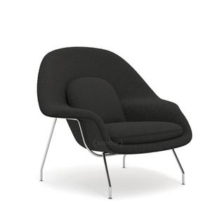 Womb Chair mittel (H 79cm / B 89cm / T 79cm)|Stoff Curly - Dunkelgrau