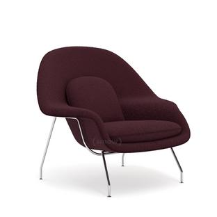 Womb Chair mittel (H 79cm / B 89cm / T 79cm)|Stoff Curly - Bordeaux
