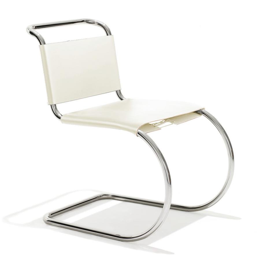 knoll international mr stuhl rindkernleder naturweiß