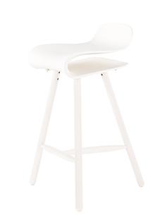 BCN Barhocker Wood Weiß|Buche, Farbton Sitzschale