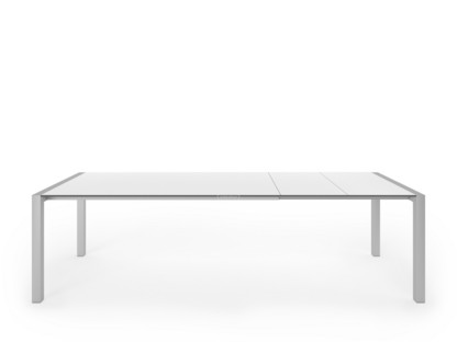 Sushi Esstisch Laminat weiß|L 177-271 x B 100 cm|Aluminium eloxiert
