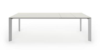 Nori Esstisch Laminat sandgrau|L 166-260 x B 100 cm|Aluminium eloxiert