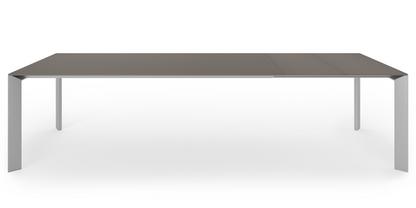 Nori Esstisch Fenix grau London mit farbgleicher Kante|L 209-303 x B 100 cm|Aluminium eloxiert