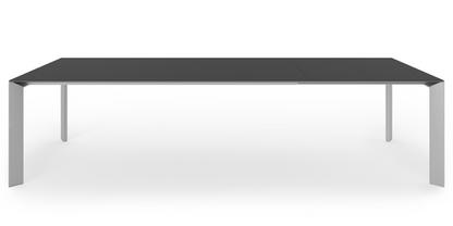 Nori Esstisch Laminat schwarz|L 209-303 x B 100 cm|Aluminium eloxiert