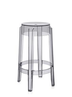 Charles Ghost Höhe 65 x ø Sitz 29 x ø Basis 46 cm|Transparent|Fumé