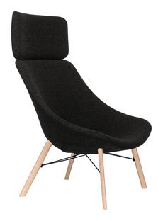 Auki Lounge Sessel Hallingdal 180 - schwarz meliert|Mit Kopfstütze