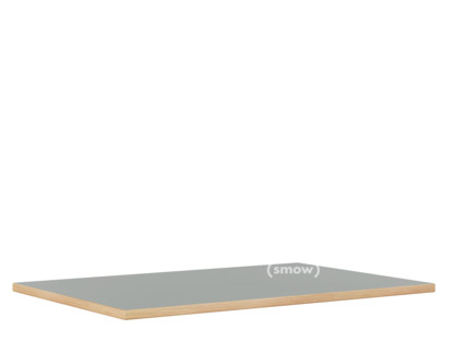 Tischplatte für Eiermann Tischgestelle Linoleum aschgrau (Forbo 4132) mit Eichekante|120 x 80 cm