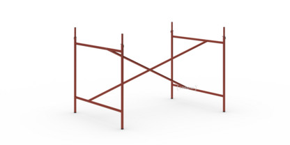 Eiermann 1 Tischgestell  Oxidrot|mittig|110 x 78 cm|Mit Verlängerung (Höhe 72-85 cm)