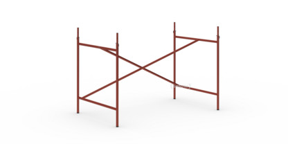 Eiermann 1 Tischgestell  Oxidrot|versetzt|110 x 66 cm|Mit Verlängerung (Höhe 72-85 cm)