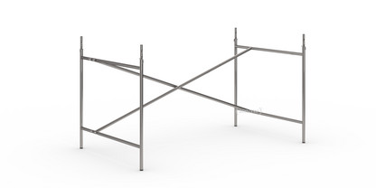 Eiermann 2 Tischgestell  Stahl farblos|senkrecht, versetzt|135 x 78 cm|Mit Verlängerung (Höhe 72-85 cm)