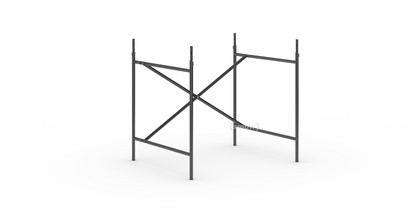 Eiermann 2 Tischgestell  Schwarz|senkrecht, versetzt|80 x 66 cm|Mit Verlängerung (Höhe 72-85 cm)