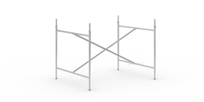 Eiermann 2 Tischgestell  Silber|senkrecht, mittig|100 x 78 cm|Mit Verlängerung (Höhe 72-85 cm)