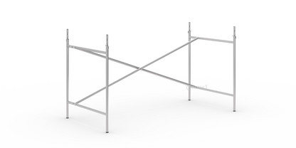 Eiermann 2 Tischgestell  Silber|senkrecht, versetzt|135 x 66 cm|Mit Verlängerung (Höhe 72-85 cm)