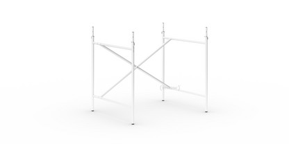 Eiermann 2 Tischgestell  Weiß|senkrecht, versetzt|80 x 66 cm|Mit Verlängerung (Höhe 72-85 cm)