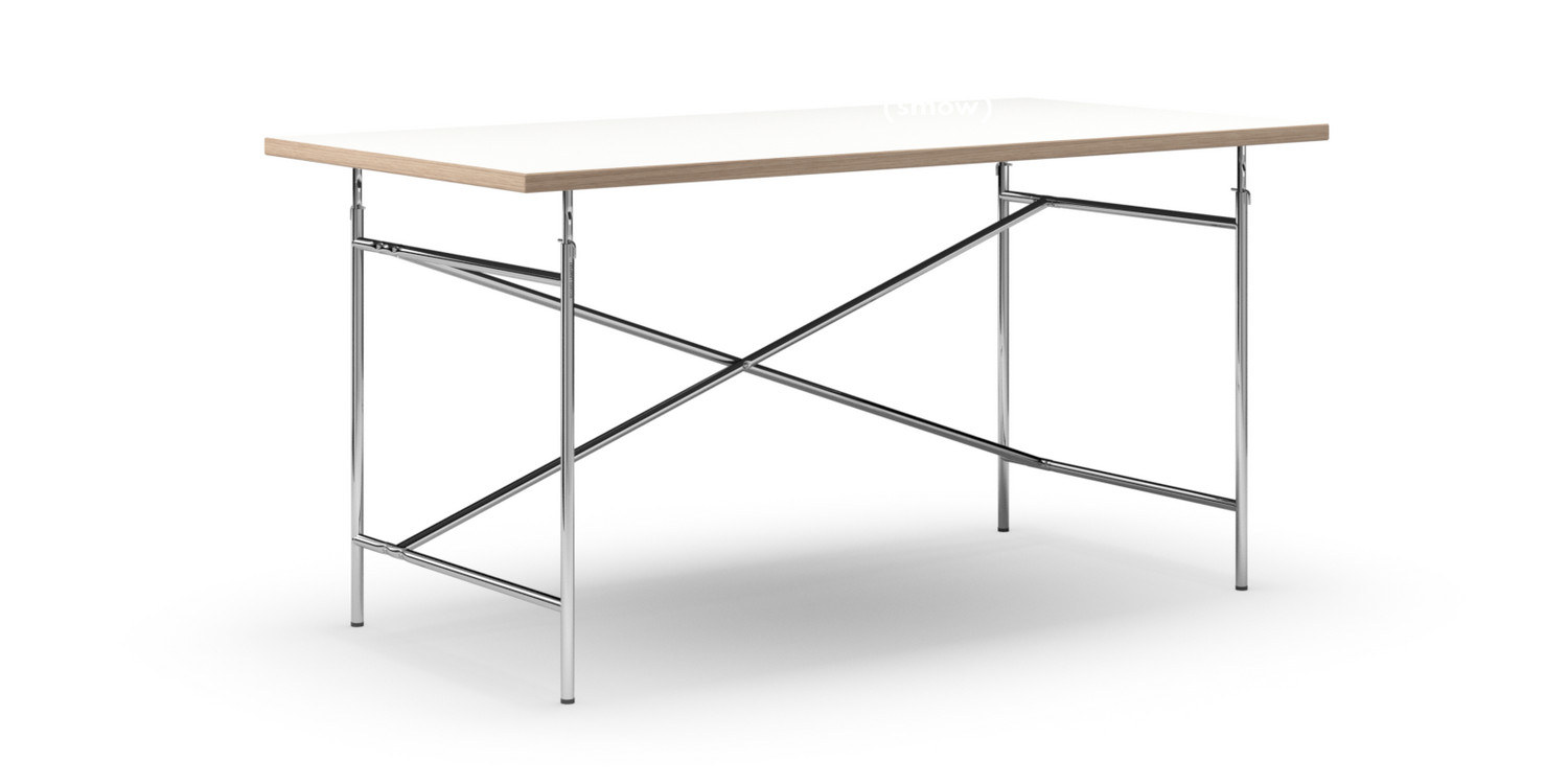Richard Lampert Eiermann Tisch Melamin Weiss Mit Eichekante 160 X 80 Cm Chrom Senkrecht Versetzt Eiermann 2 135 X 66 Cm Von Egon Eiermann Designermobel Von Smow De