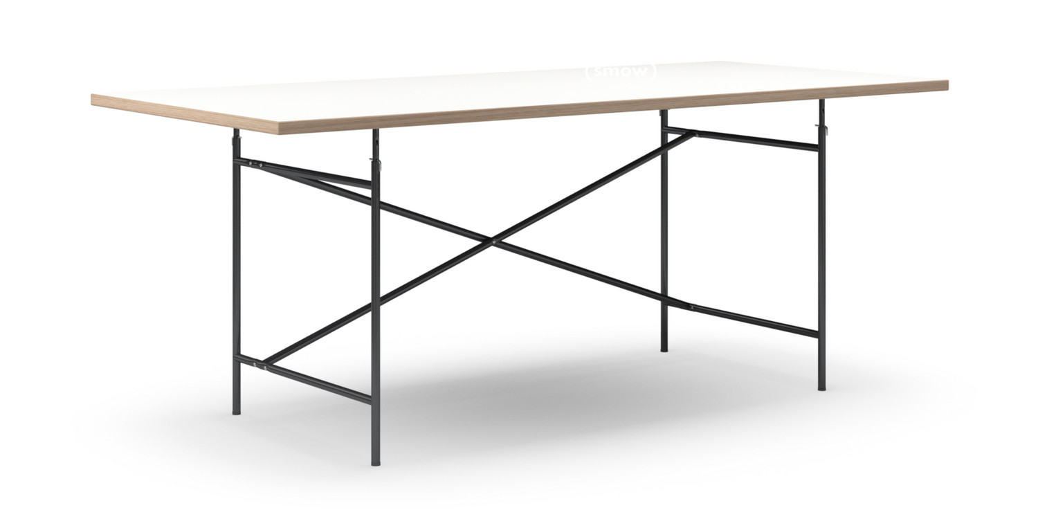 Richard Lampert Eiermann Tisch Melamin Weiss Mit Eichekante 200 X 90 Cm Schwarz Senkrecht Versetzt Eiermann 2 135 X 66 Cm Von Egon Eiermann Designermobel Von Smow De