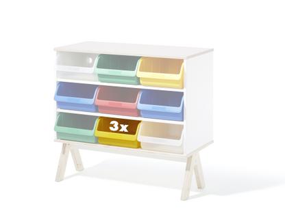 3er Set Kunststoffboxen für Famille Garage (groß) 