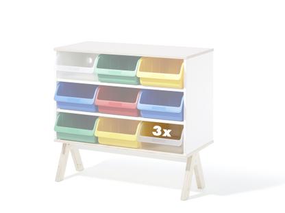 3er Set Kunststoffboxen für Famille Garage (groß) transparent