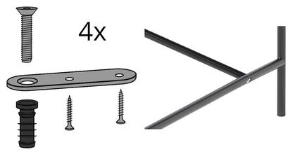 Befestigungslasche für Eiermann 3 Tischbock - 4er Set 