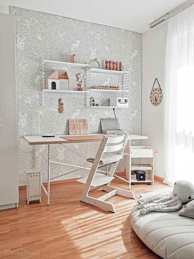 Kinderschreibtisch & Stuhl Set Höhenverstellbar - Cartoon Design Mit Schublade