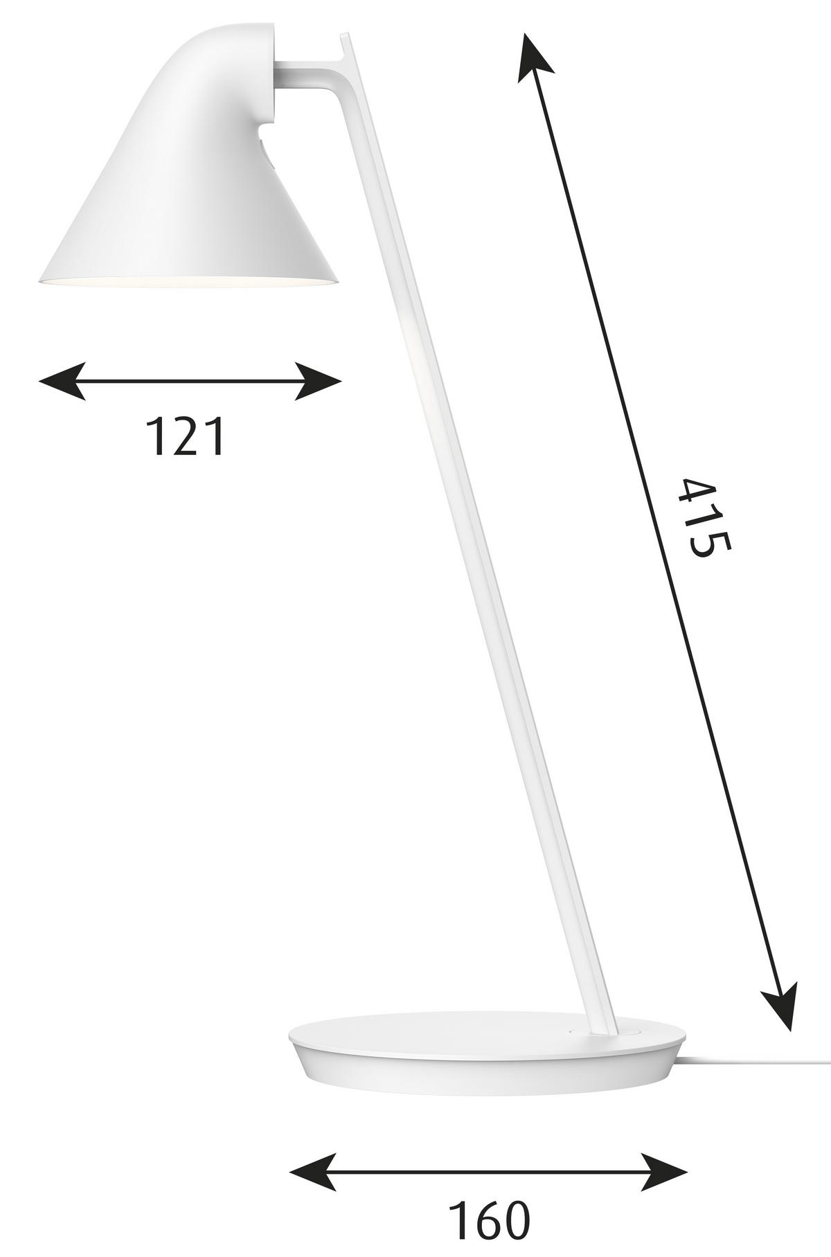 Louis Poulsen NJP Mini Table Lamp, Light aluminium grey by Nendo, 2022 -  Designer furniture by smow.com