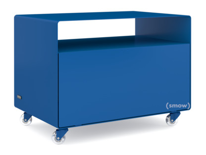Rollwagen R 107N Einfarbig|Enzianblau (RAL 5010)|Transparentrollen